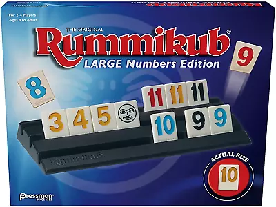 Pressman Rummikub Large Numbers Edition - The Original Rummy Tile Game Blue 5  • $29.09