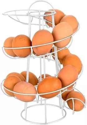 Spiral Skelter Egg Holder Free Standing Rack Storage Holds Up To 18 Eggs • £9.95