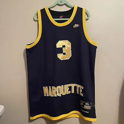 Nike Dwyane Wade Heat NCAA Marquette Golden Eagles Jersey Nba Men’s Xl • $59.99