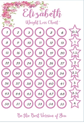 £2.95 • Buy Personalised Weight Loss Chart Tracker Diet Slimming World Weight Watchers Flo