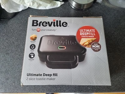 £69.99 • Buy Breville VST082 Ultimate Deep Fill Toastie Maker -Black 2 Slice Sandwich Toaster