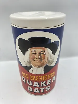 Vintage Old Fashioned Quaker Oats Ceramic Cookie Jar Regal China Canister 1977 • $14.99