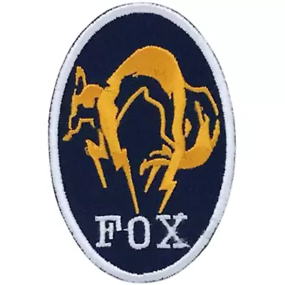 Metal Gear Solid Kojima Foxhound Iron On Sew On Embroidered Patch - White Border • £2.79