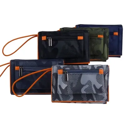 RED X Boys Teenagers Nylon Camouflage Sports Wallet Secure Strap • £6.95