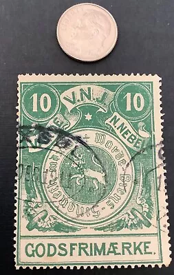 1911 Denmark Varde N. Nebel Railway Freight Stamp • $3.95