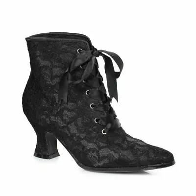 Black Lace English Period Victorian 1920s Peaky Blinders Ada Polly Costume Shoes • $61.95