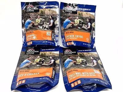 (4)-Mountain House Freeze Dried Food Pouches Camp Trail  Emergency Multi-Flavor • $31.99