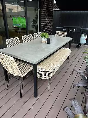 Contemporary 8 Seater Concrete Dining Table • $1873.15