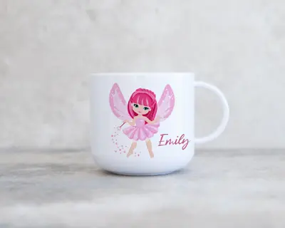 Children's Personalised Unbreakable Plastic Cup Kids Fairy 6oz Cup • £7.50