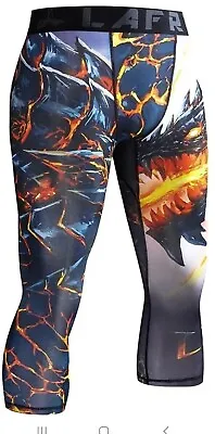 Lots Of 6 X LAFROI Men's Compression Fit 3/4 Tights Leggings Melted Wings XXL • £40