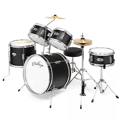 OPEN BOX - 5-Piece Junior Drum Set With Brass Cymbals - Starter Kit • $130.99