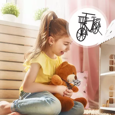  Metal Bike Iron Parent-child Frog Desktop Ornament Model Toy Miniature Bicycle • £10.58