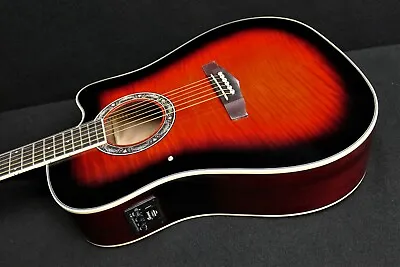 Ibanez PF28ECE TRS FLAME MAPLE TOP ACC ELECTRIC CUTAWAY FISHMAN Dreadnought Size • $199