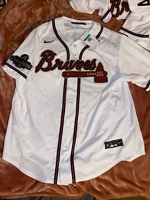 Nike Atlanta Braves Gold Program World Series Jersey Sz XL Acuña Jr • $75