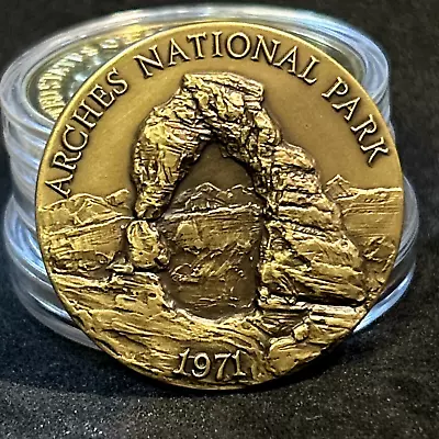 Challenge Coin-ARCHES NATIONAL PARK 1971 Centennial 🔥 BRONZE 1.5  • $16.50