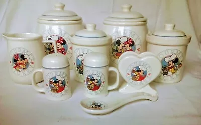 Treasure Craft Gourmet Mickey Mouse 9 Piece Kitchen Canisters Set • $181.47