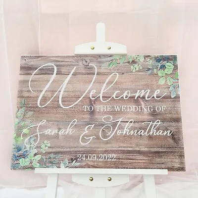 A2 Wedding Welcome Sign Board - W03 - Birthday Sign - Personalised • £19.99