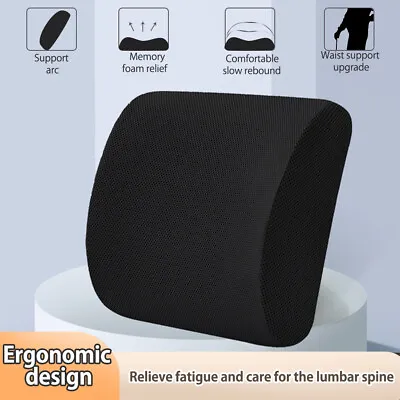 $15.99 • Buy Memory Foam Lumbar Back Pillow Cushion Chair Support Home Car Office Relax Seat