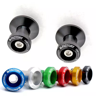 Black SPMF Swing Arm Spools 10mm For ZX-10R Ninja 04 05 06 07 08 09 10 • $23.84