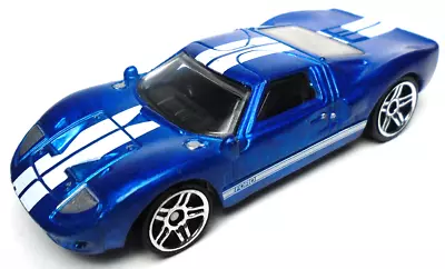 1999 Hot Wheels  Ford Gt-40 Blue 1:64 Diecast 2 7/8  Car With White Stripes • $10.99