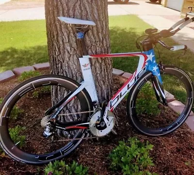 Triathlon Bike Blue Triad Special Edition Hed Clincher (Zipp 404 Performance) • $3500