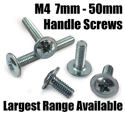 £2.19 • Buy M4 / 4mm Door Handle Screws Bolts 7mm - 50mm Length Cupboard Drawer Knob Kitchen
