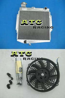 3 Row Aluminum Radiator +Fan For Datsun Roadster Fairlady 1966-1970 Manual 66-70 • $285