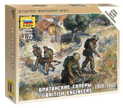 Zvezda 1:72 Coloring Soldiers British Engineers 1939-1942 Art 6219 • £4.63