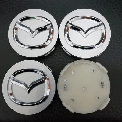 4PCS 56mm Silver Car Wheel Center Caps Hub Caps For Mazda 2 3 5 6 MX-5 CX-5 7 9 • $10.99