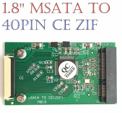 1.8'' MSATA Mini PCI-E SATA SSD To ZIF CE 40 Pin Adapter Card 3.3V PCB Module PC • £6.98