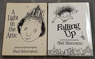 Lot Of 2 Shel Silverstein HC Books: Falling Up 1996 + A Light In The Attic 1981 • $10