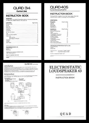 Quad Esl57 Esl63 & Other Service Manuals On Cd-r • £4.99