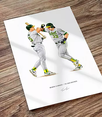 Bash Brothers Jose Canseco Mark McGwire Oakland A's Athletics Print Poster Art • $19