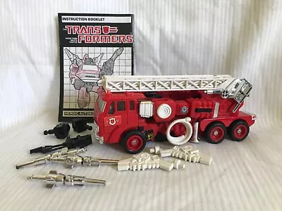 Transformers G1 INFERNO Autobot COMPLETE Red Fire Truck (Takara/Hasbro 1985) • $60