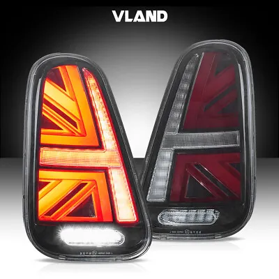 VLAND Clear LED Tail Lights For 2001-2006 Mini Cooper S R50 R52 R53 W/Animation • $168