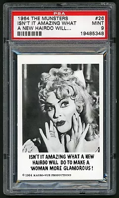 1964 Leaf Munsters Card #26 Isn't It Amazing What A New Hairdo Will... PSA 9 • $137.89