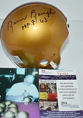 Sammy Baugh Signed Gold 1950's Style Mini Helmet Washington Redskins Hof 63 Jsa • $269.76