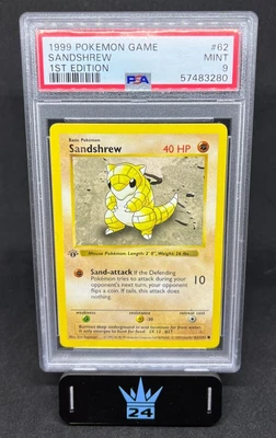 $5.50 • Buy Sandshrew 1999 Pokemon Base Set 62/102 1st Edition PSA 9 MINT