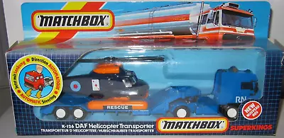 Matchbox Superkings K-126 Daf Helicopter Transporter Mib • $59.70