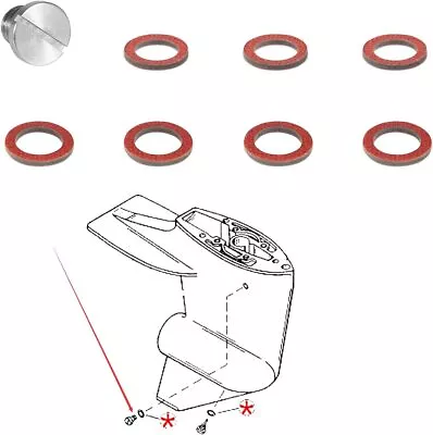 For Sierra 18-2244 Drain Plug Screw & Gasket Kit For Mercury/Mercruiser #1/MR/R • $12.99