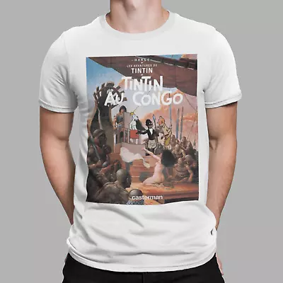£6.99 • Buy Tintin T-Shirt Graphic Tin Tin 60s 70s 80s Classic Retro Comic Book Congo