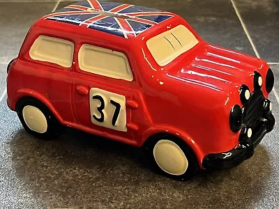 Red Mini Cooper - Ceramic Car Money Box - Piggy Bank - 20 Cms Length UNION JACK • £9.49