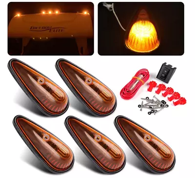 Konrali 5Pcs Amber Teardrop Cab Marker Lights 9LED Replacement For Motorhome ... • $39.99