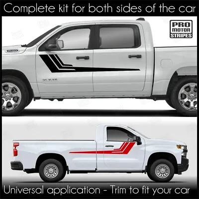 Side Body Stripes Door Decals For Chevrolet Silverado Colorado S10 WT LT EV • $59.50