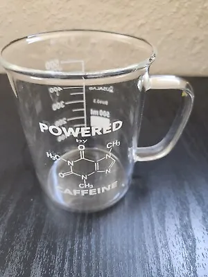 Beaker Mug 5  Borosilicate Chemistry Style Glass Cup  Measuring Scale Coffee Tea • $18.99