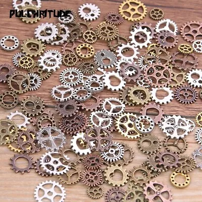 Steampunk Mixed Set Cogs Gears Cyber Punk Crafts Watch Charms Jewellery HD044 • £4.29