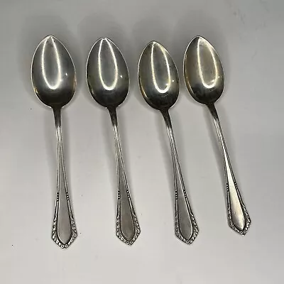 Vintage Germany Franz Bahner 800 Silver Set Of 4 Tea Spoons 5 7/8” No Monogram • $75