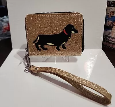 Marc Tetro Gold Glitter Dachshund Small Wallet • £24.13