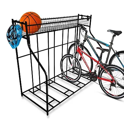 4 Bike Stand Rack With Storage Free Standing Bike Rack For Parking Road Bikes  • $152.99