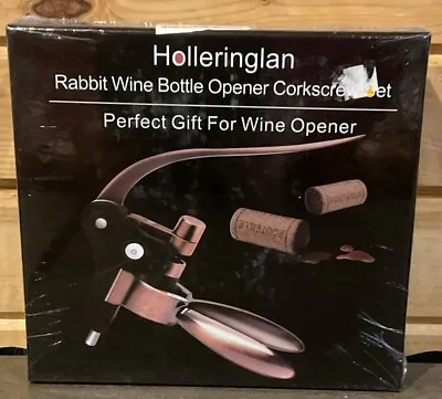 Holleringlan Rabbit Style  Wine Bottle Opener Corkscrew Set-Perfect Gift NIB • $11.99